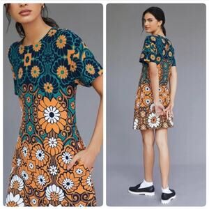 Anthropologie Maeve Mod Floral Dress